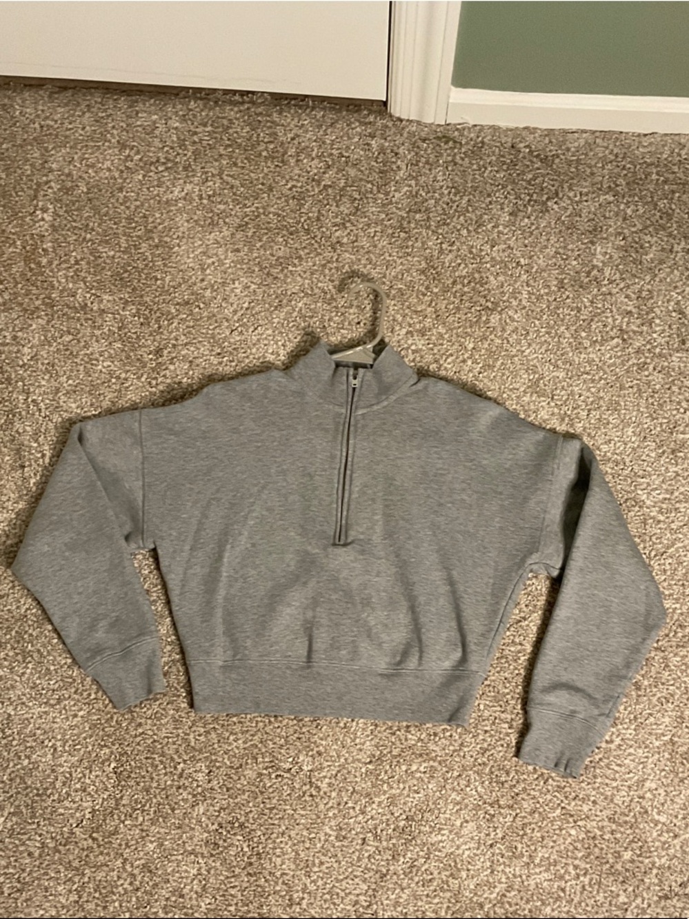 Reformation Gray Half-Zip Sweatshirt